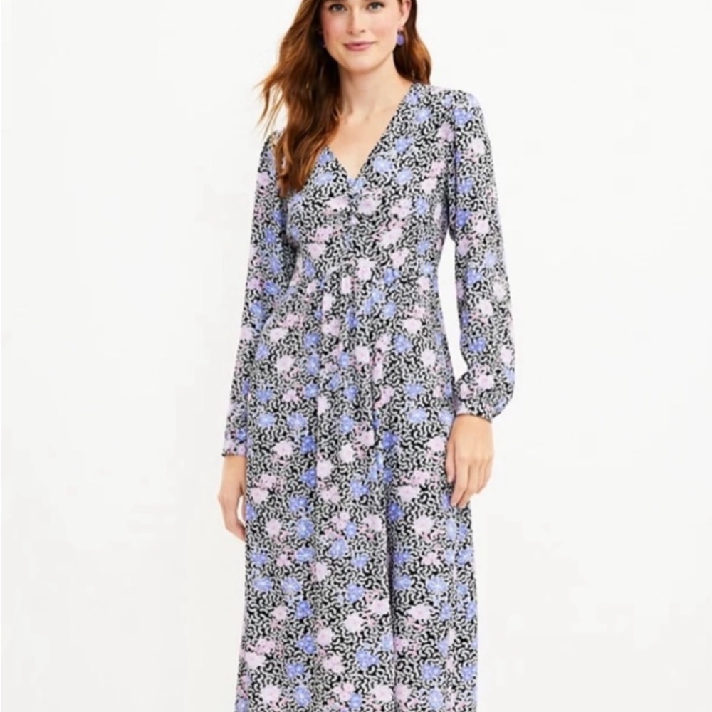 Floral V-Neck Maxi Dress